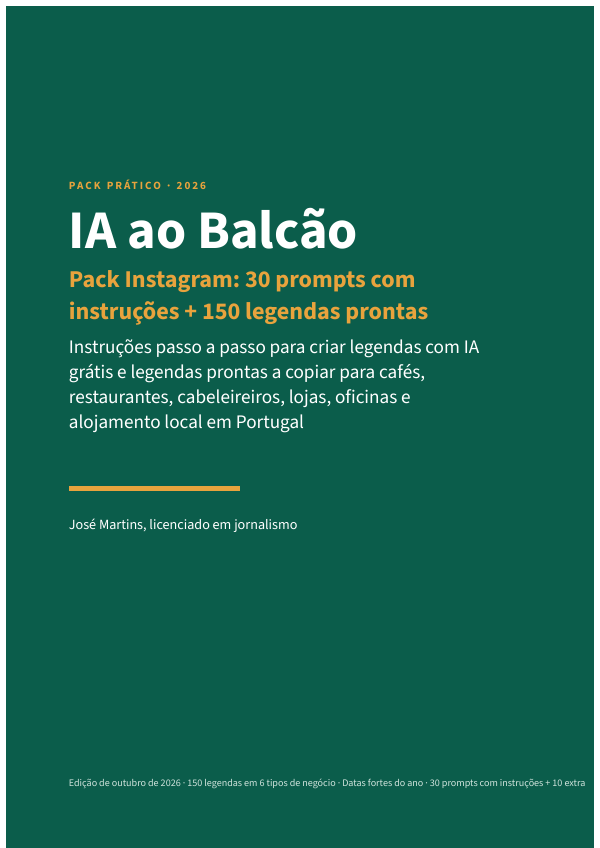 Capa do Pack Instagram: 30 prompts com instruções + 150 legendas prontas